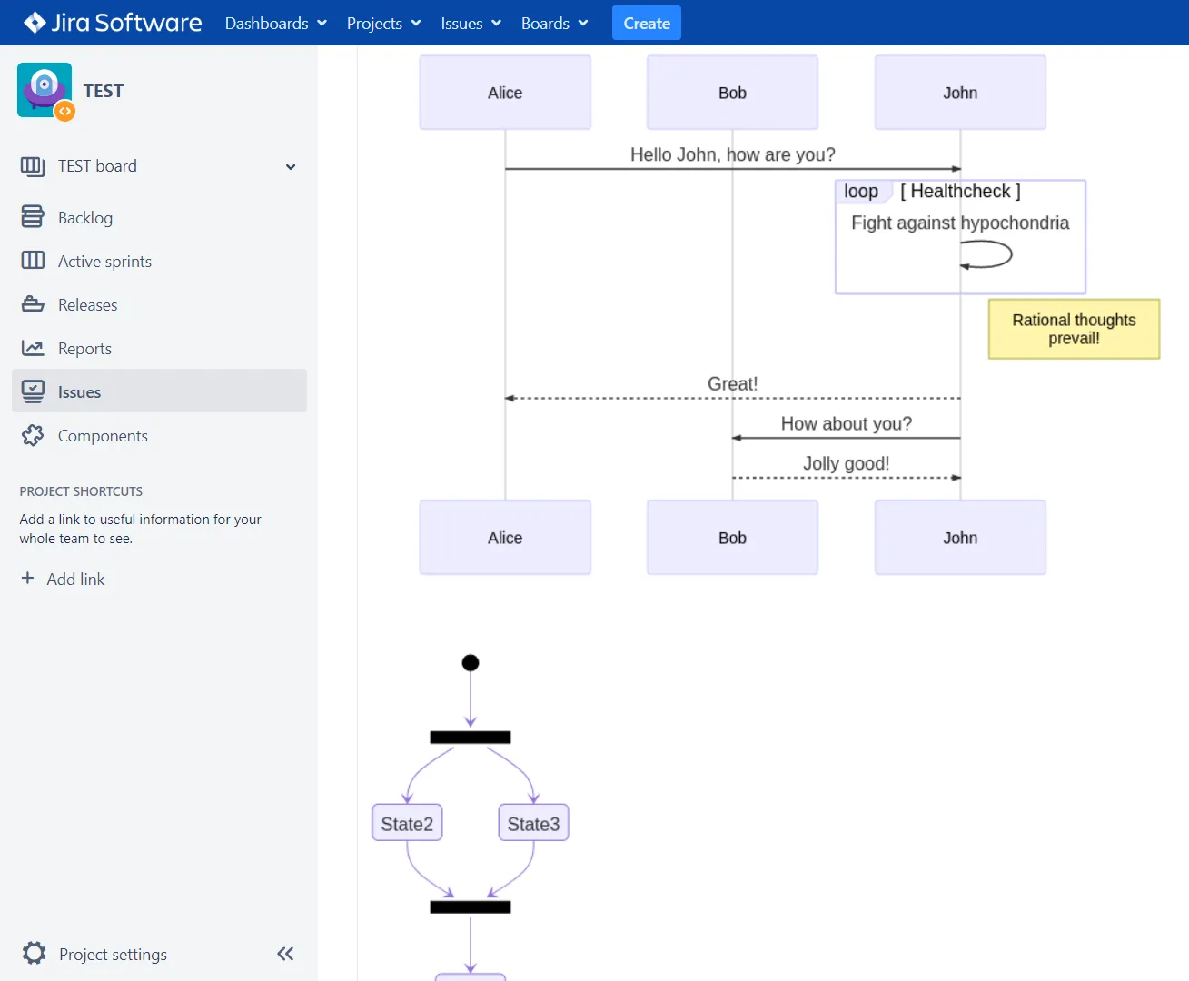Mermaid UML Diagrams and Graphviz Diagrams for Jira
