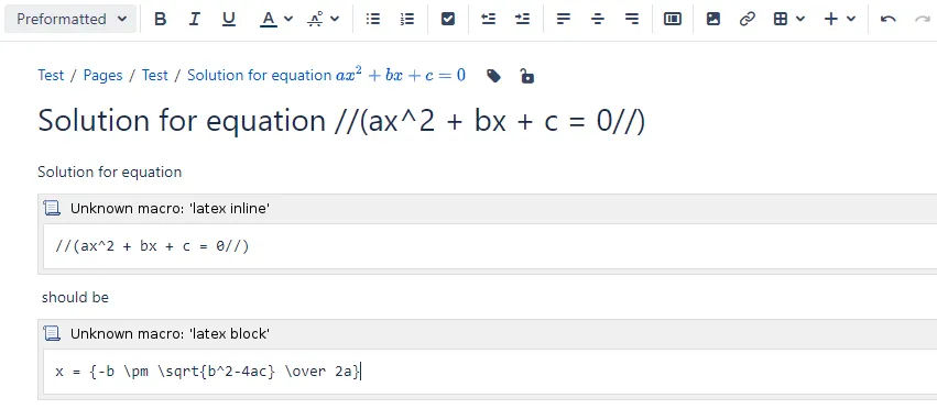 LaTeX for Confluence