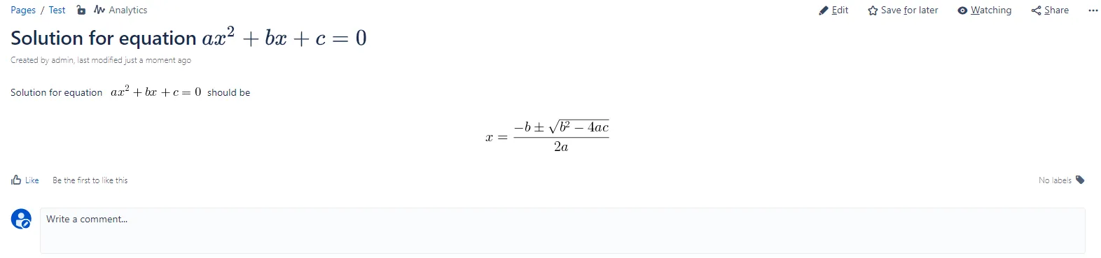LaTeX for Confluence
