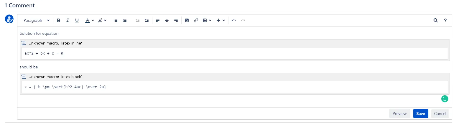 LaTeX for Confluence
