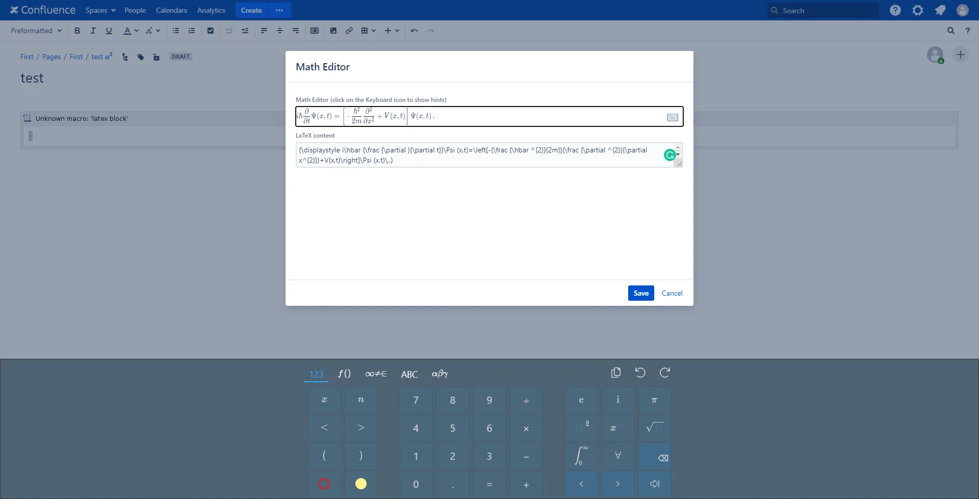 LaTeX for Confluence