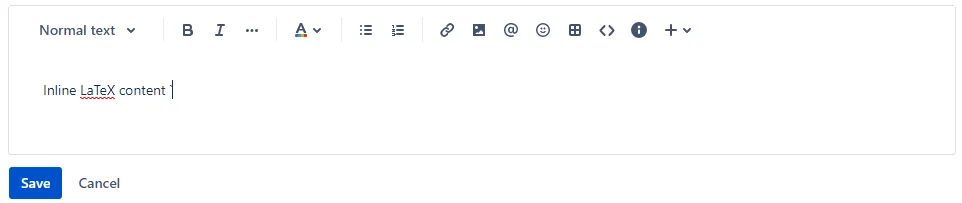 LaTeX for Jira