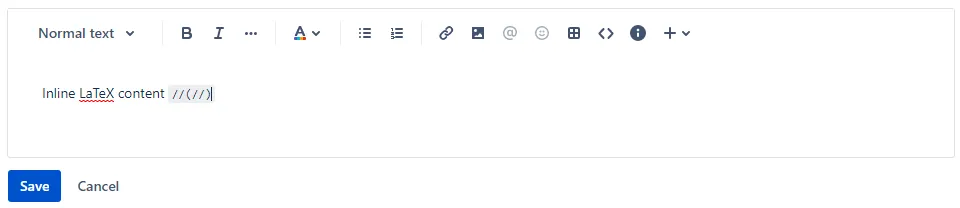 LaTeX for Jira