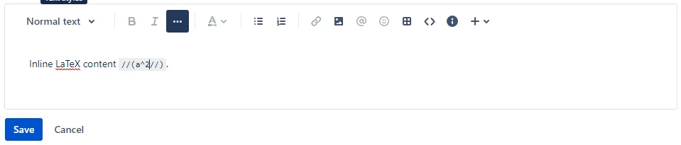 LaTeX for Jira
