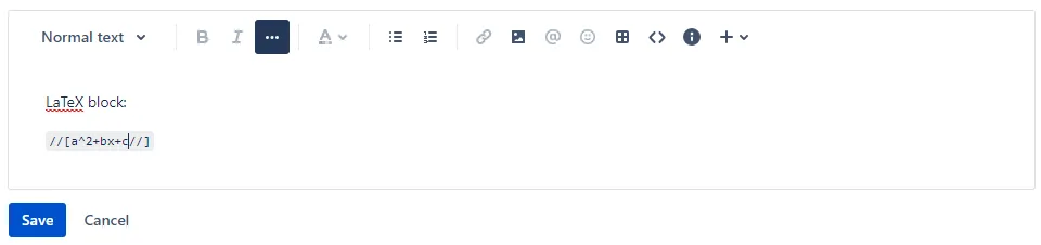 LaTeX for Jira