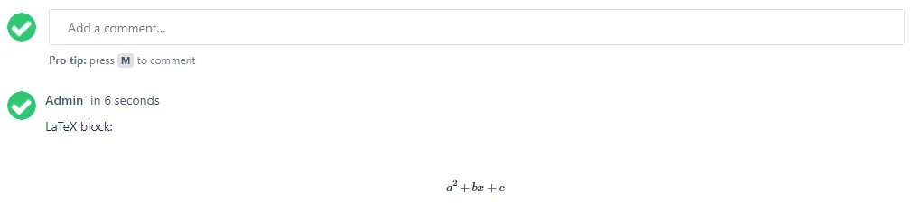 LaTeX for Jira