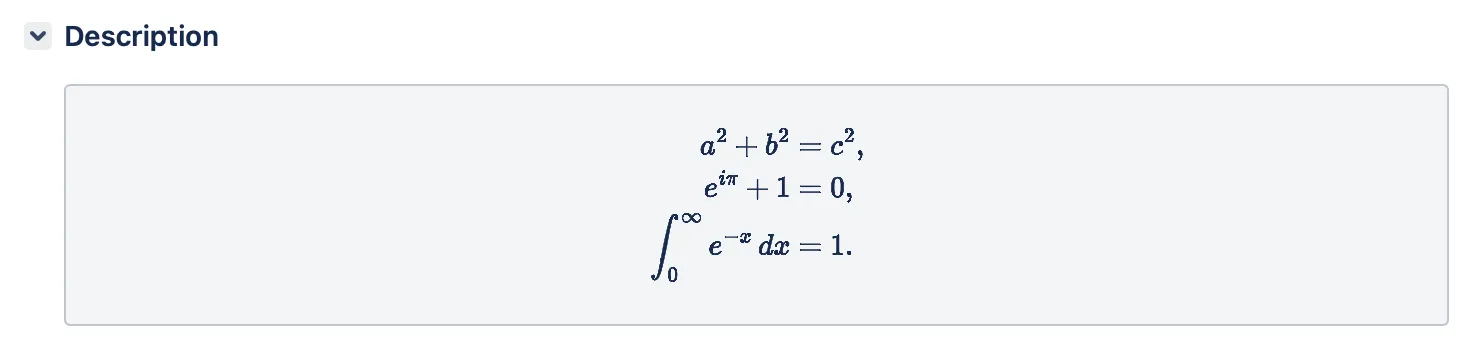 LaTeX for Jira
