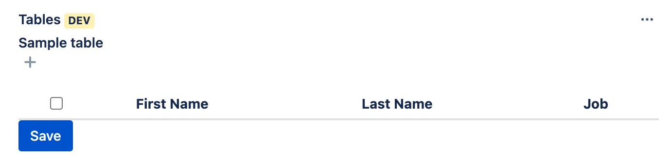Table Custom Field for Jira