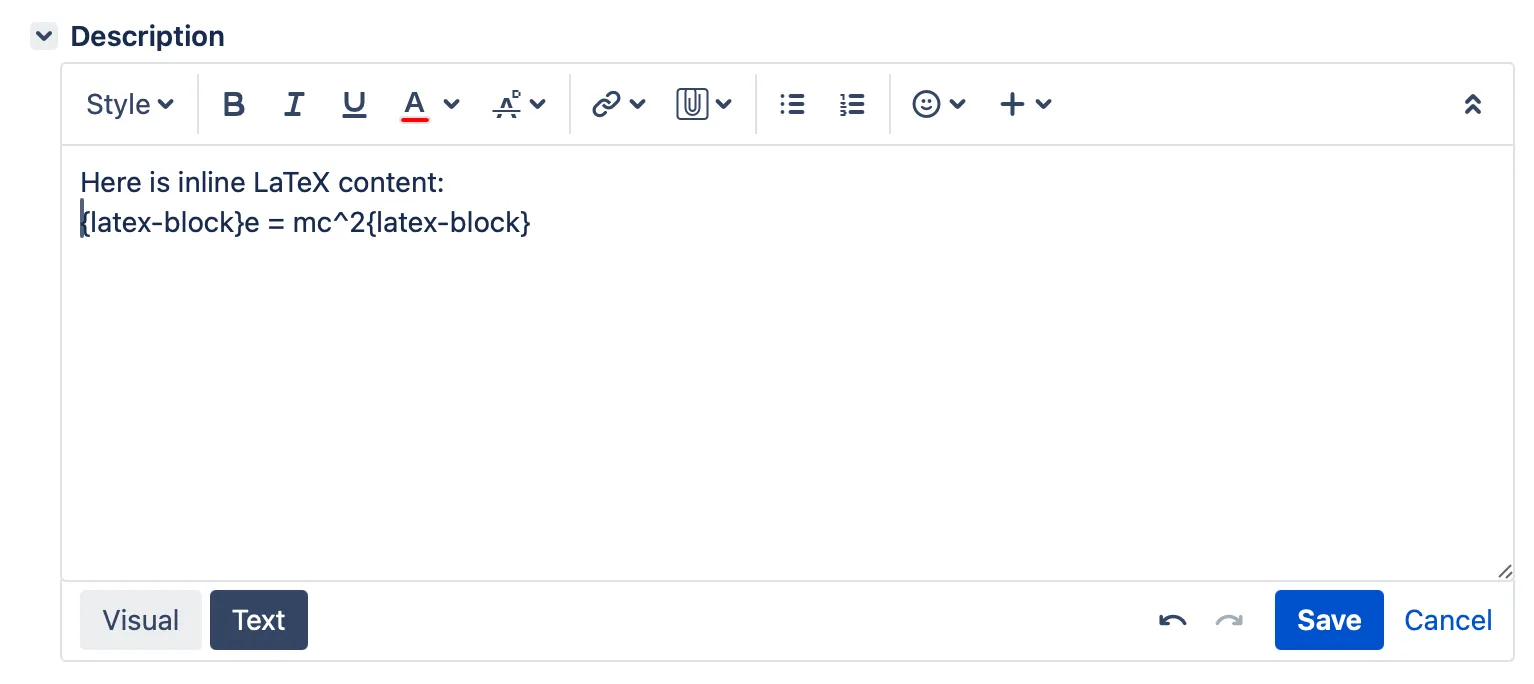 LaTeX for Jira
