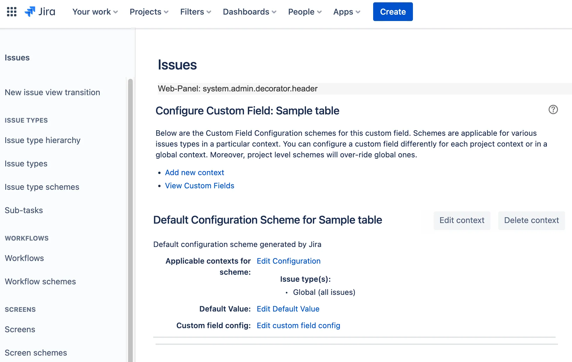 Table Custom Field for Jira