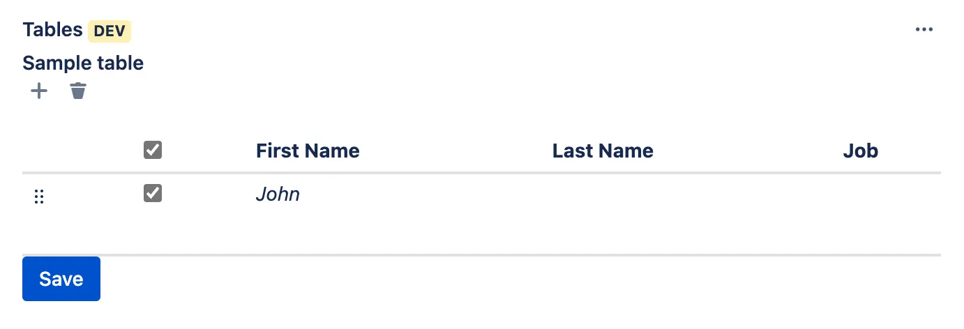 Table Custom Field for Jira