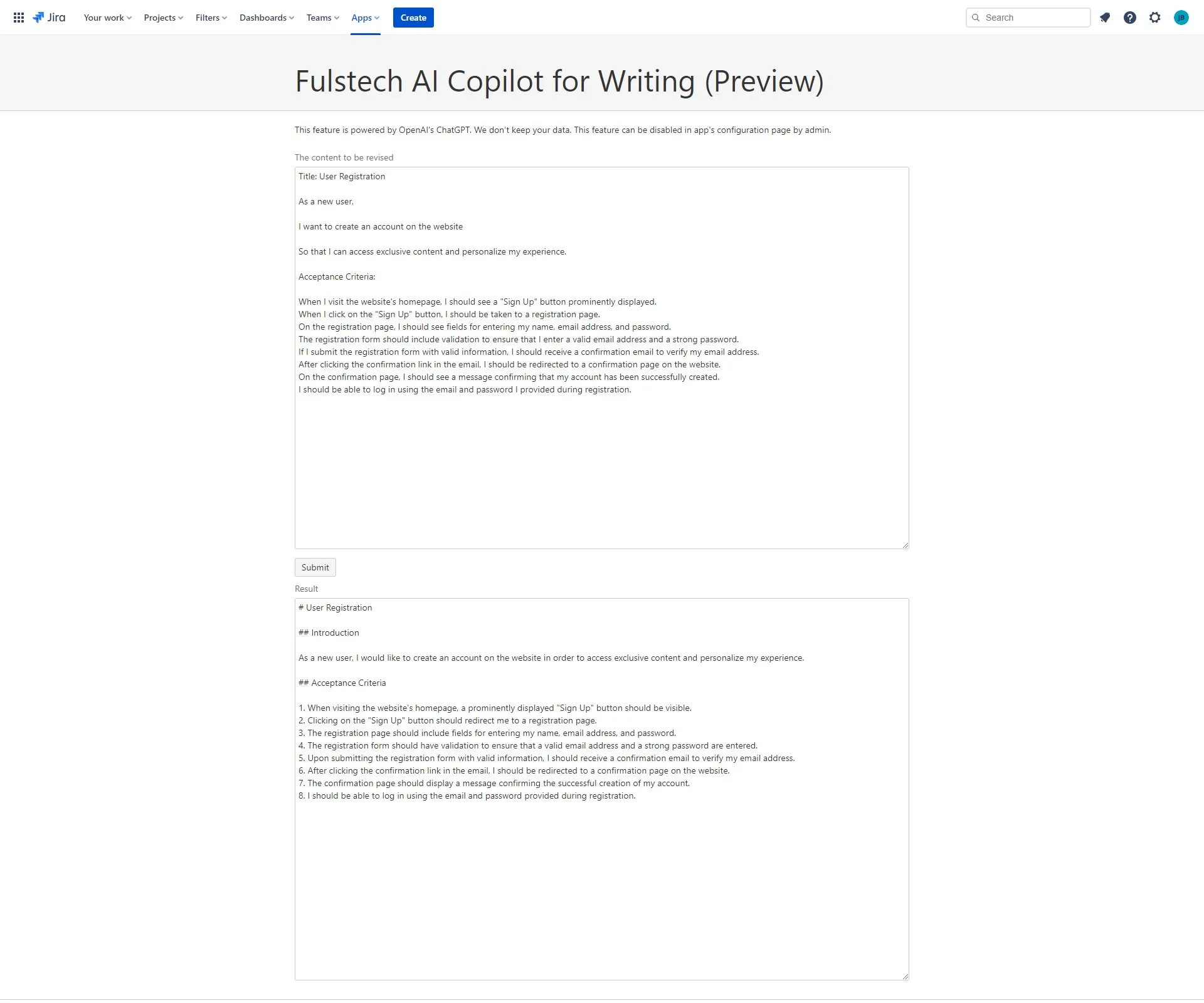 Markdown for Jira