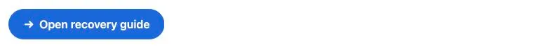 A published Better Pages Button labeled Open recovery guide