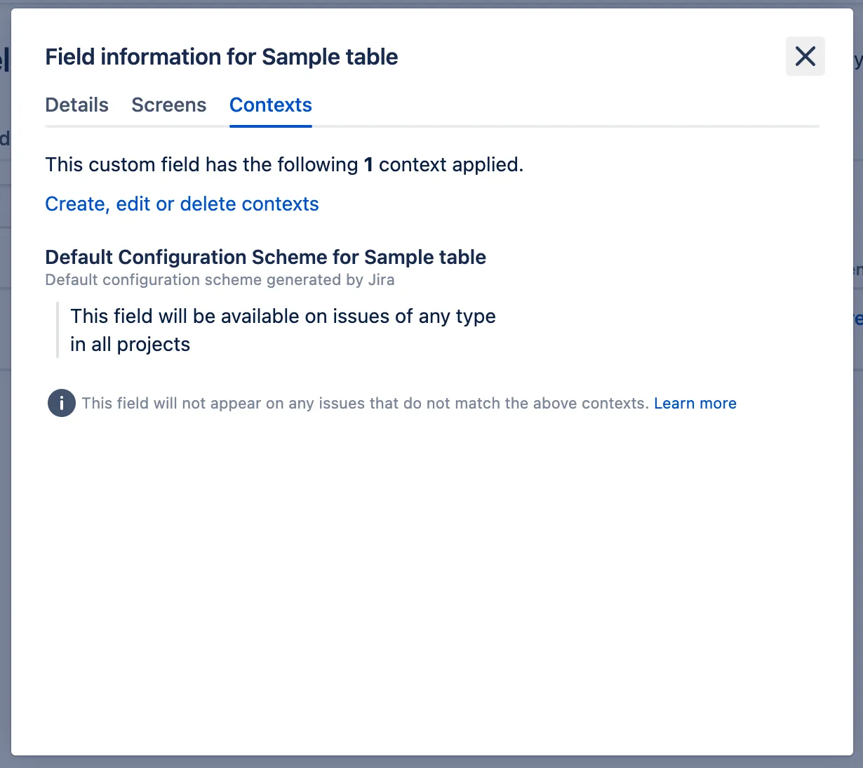 Table Custom Field for Jira