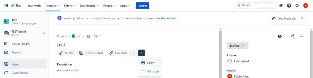 LaTeX for Jira