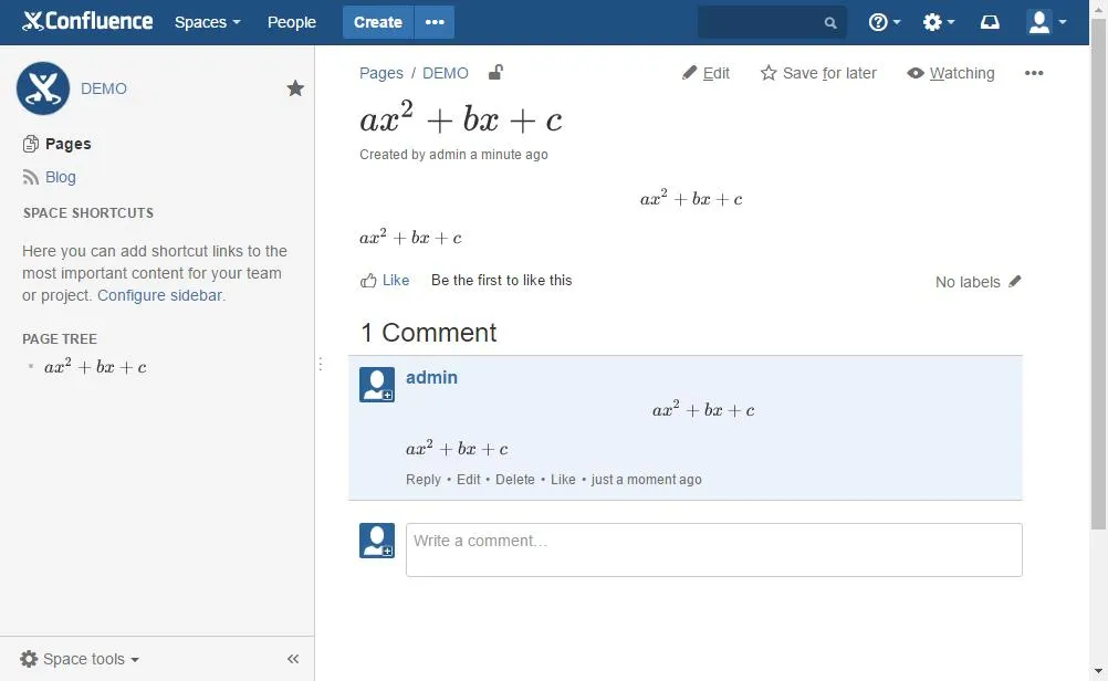 LaTeX for Confluence