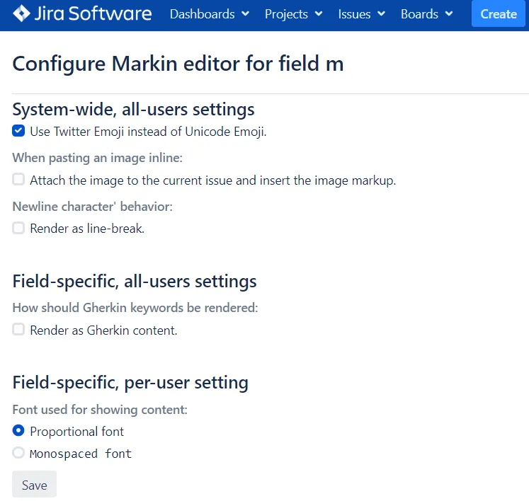 Markdown for Jira