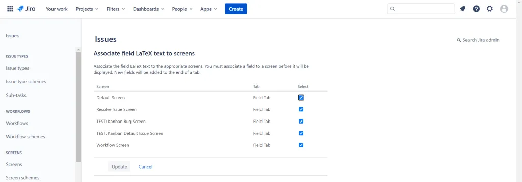 LaTeX for Jira