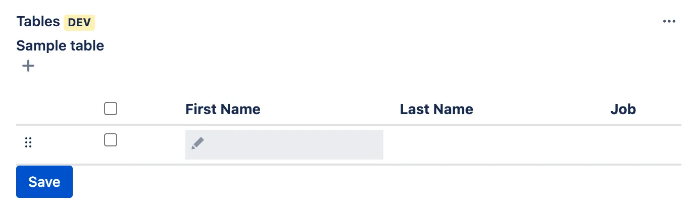 Table Custom Field for Jira