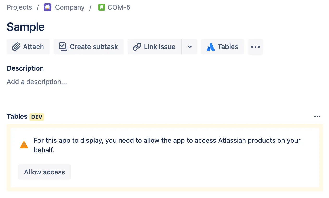 Table Custom Field for Jira